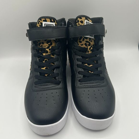 Fila Vulc 13 Wild High Top Sports Sneakers Women Black Cheetah Size 9 - Picture 4 of 9